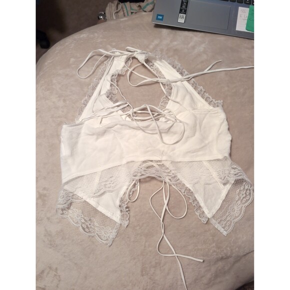 Commense size medium fairy boho white lace top - Picture 4 of 5